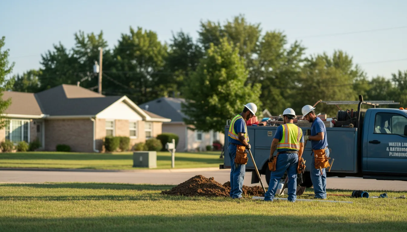 Residential water line and bathroom plumbing service in Emerson, KY